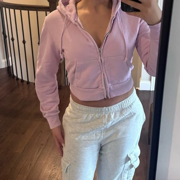 Brandy Melville Lilac Crystal Hoodie - Picture 5 of 6